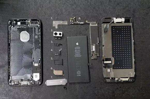 iPhone7手機密封的內部結構圖